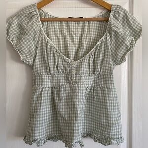 Brandy Melville like Blair gingham top